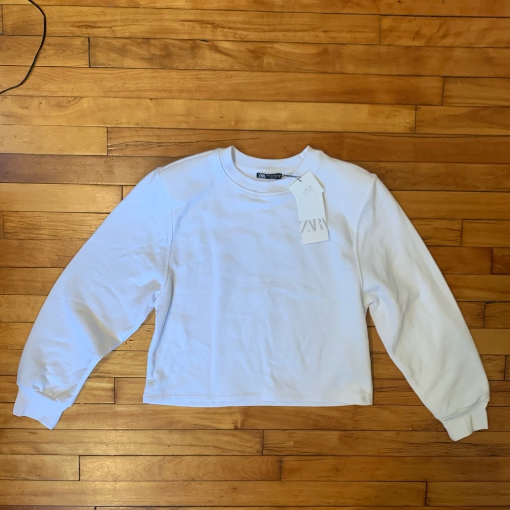 Zara shoulder pad sweatshirt